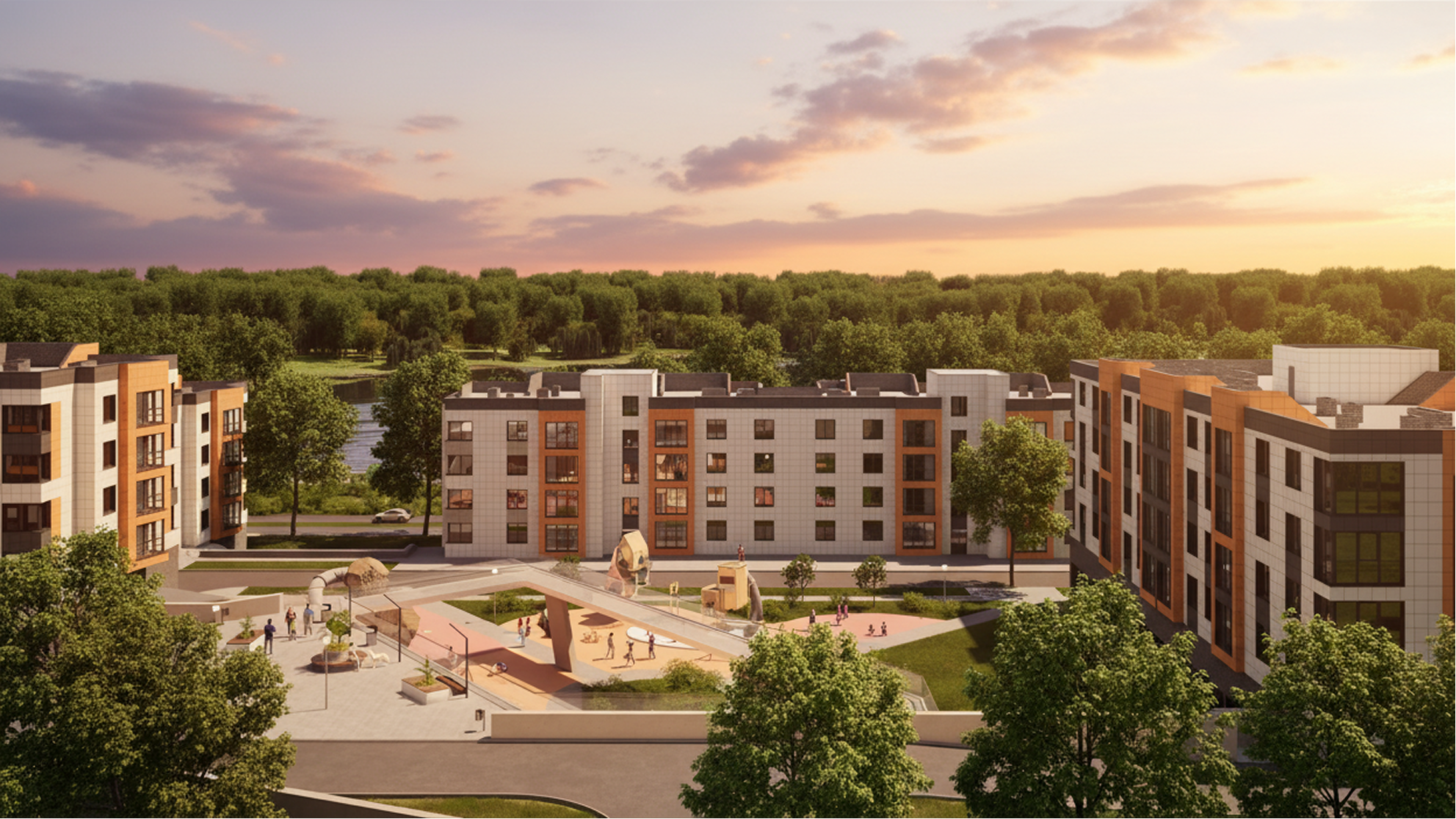 Хотите любоваться потрясающими видами каждый день? Тогда этот жилой комплекс — для вас! Из окон открывается вид на реку Дон и Зелёный остров. Вы сможете наслаждаться живописными пейзажами, не выходя из дома.